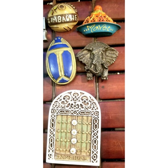 15 Vintage Refrigerator Souvenir Travel Magnets Middle East Africa & India - Picture 4 of 4
